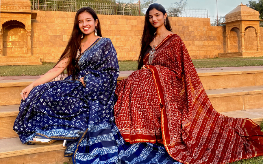 Dandiya Nights Glam: Styling Sumaavi's Sarees & Stoles for Navratri Garba