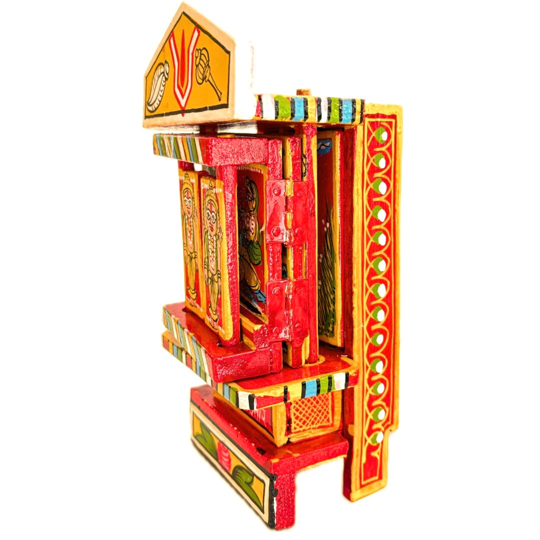 Rajasthani Kaavad Art| Dashavtaar |Orange Color | 7 inch