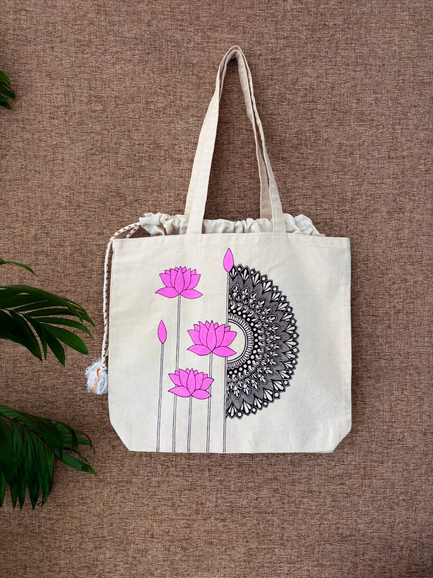 Fabric Hand Painted Bag Painting Designs Handpainted Balloon Tote