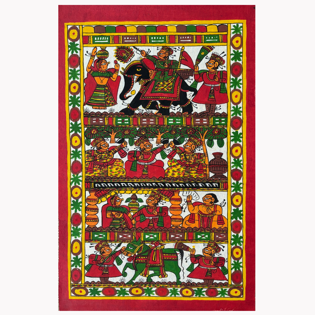 Phad Painting from Rajasthan | Handpainted | Natural Colors | 20 x 12 inch