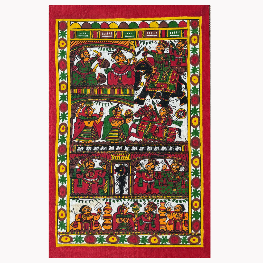 Phad Painting from Rajasthan | Handpainted | Natural Colors | 20 x 12 inch