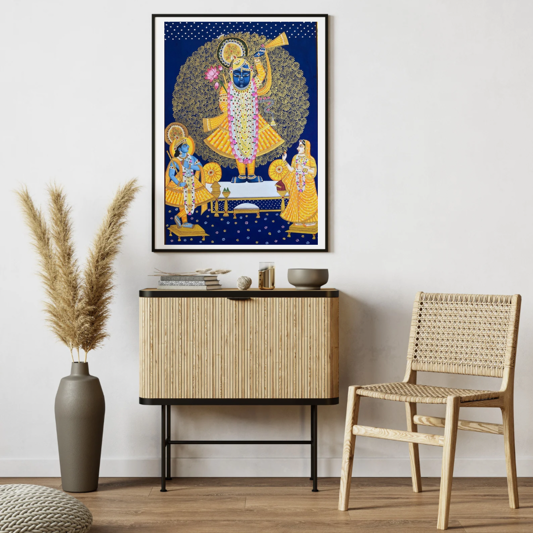 Rajasthani Pichwai Painting Shrinathji Nathdwara Large 2x3 feet