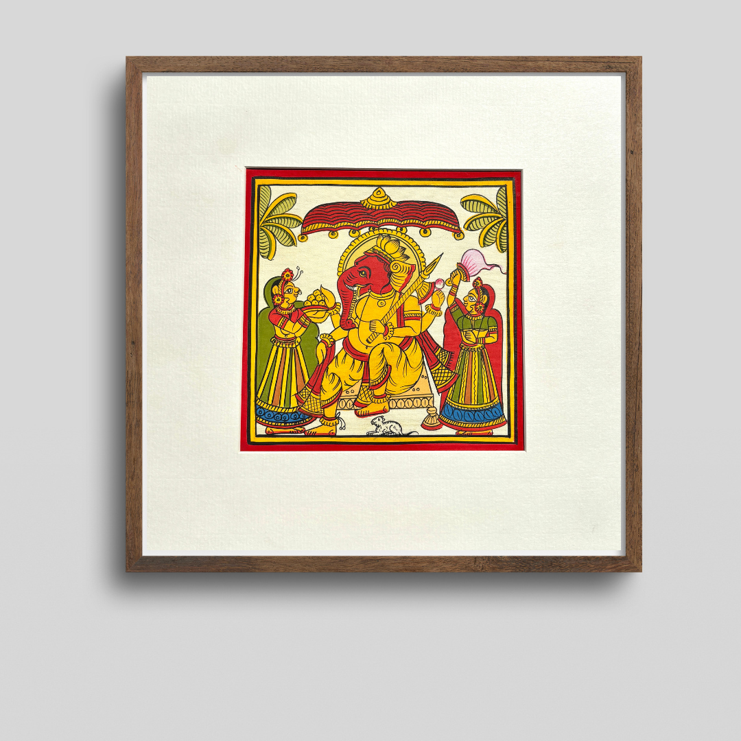 Phad Painting from Rajasthan | Handpainted | Natural Colors | Multicolour | 5.5 x 5.5 inch