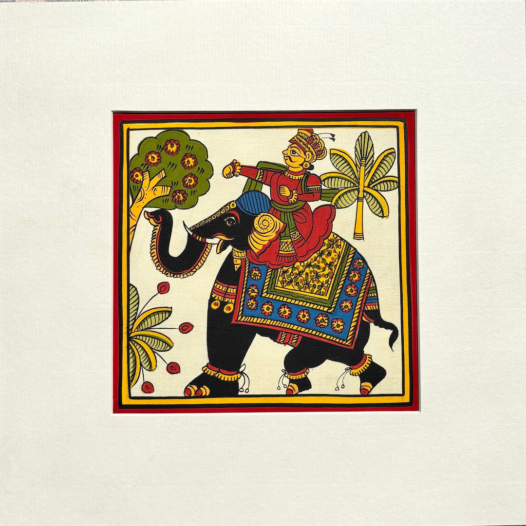 Phad Painting from Rajasthan | Handpainted | Natural Colors | Multicolour | 5.5 x 5.5 inch