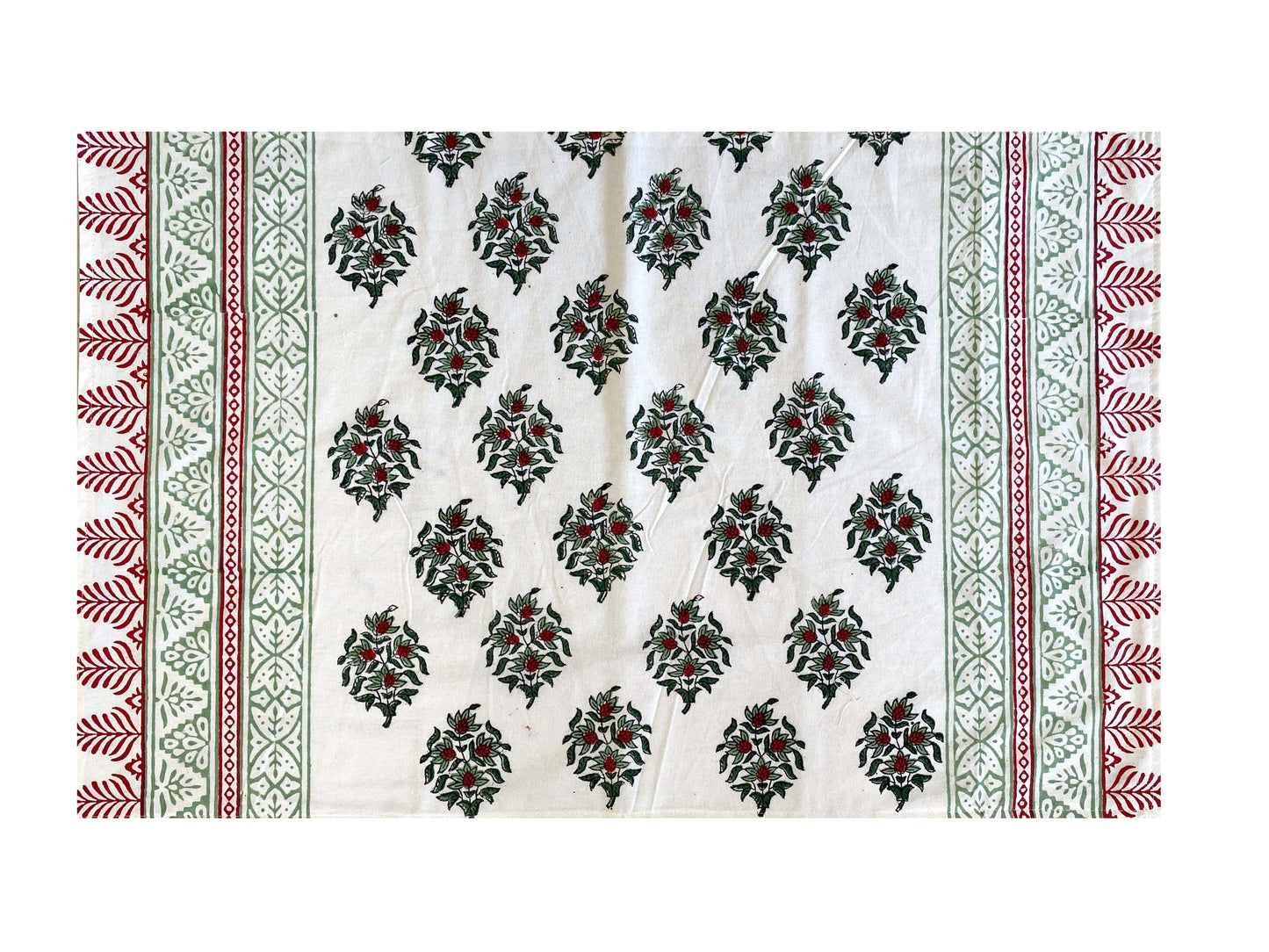 Hand Blockprinted Cotton Double Bedsheet With Pillow Covers