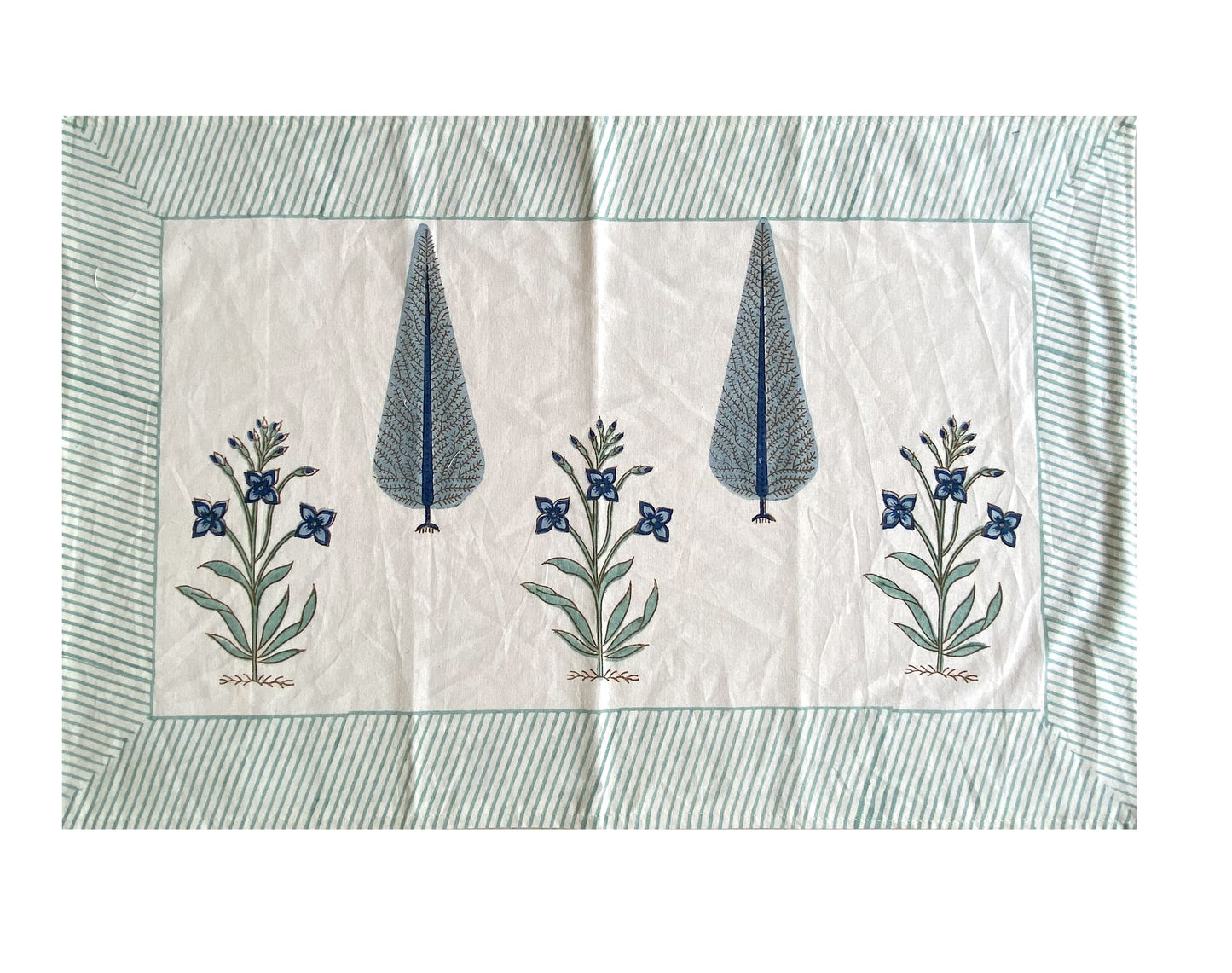 Hand Blockprinted Cotton Double Bedsheet With Pillow Covers