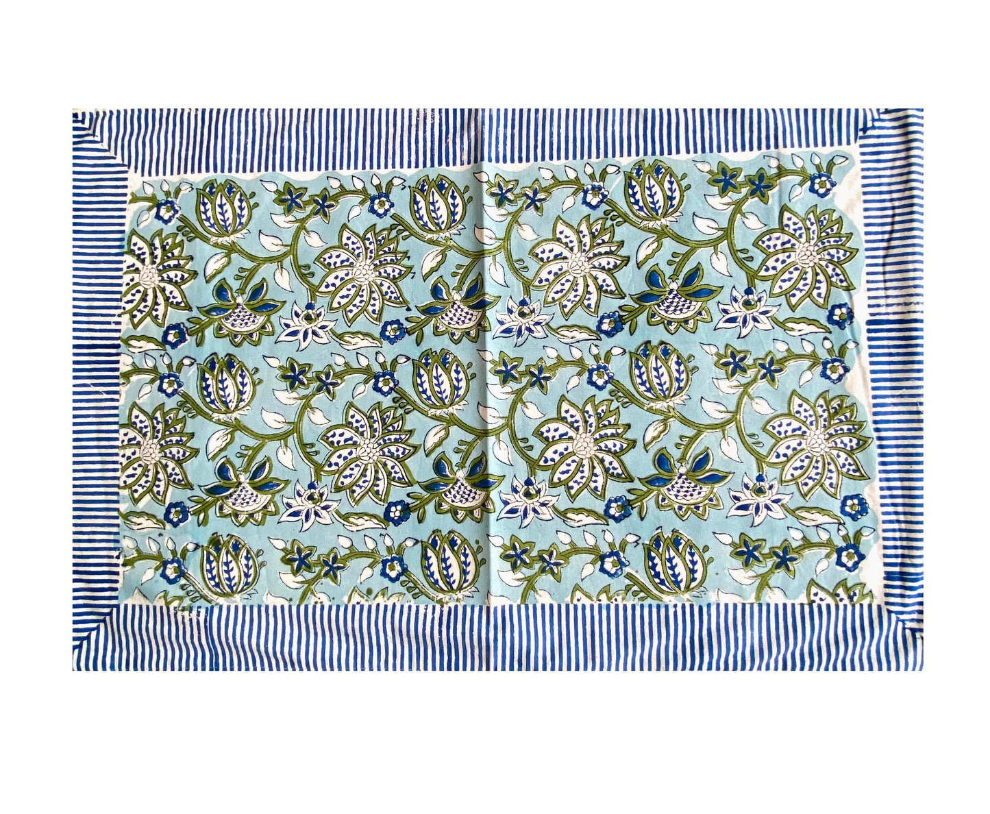 Hand Blockprinted Cotton Double Bedsheet With Pillow Covers