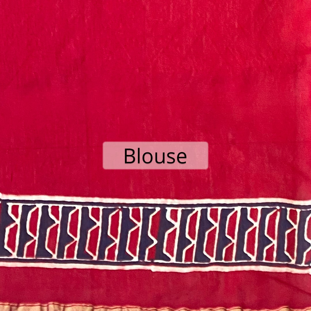 Hand Blockprinted Chanderi Silk Saree