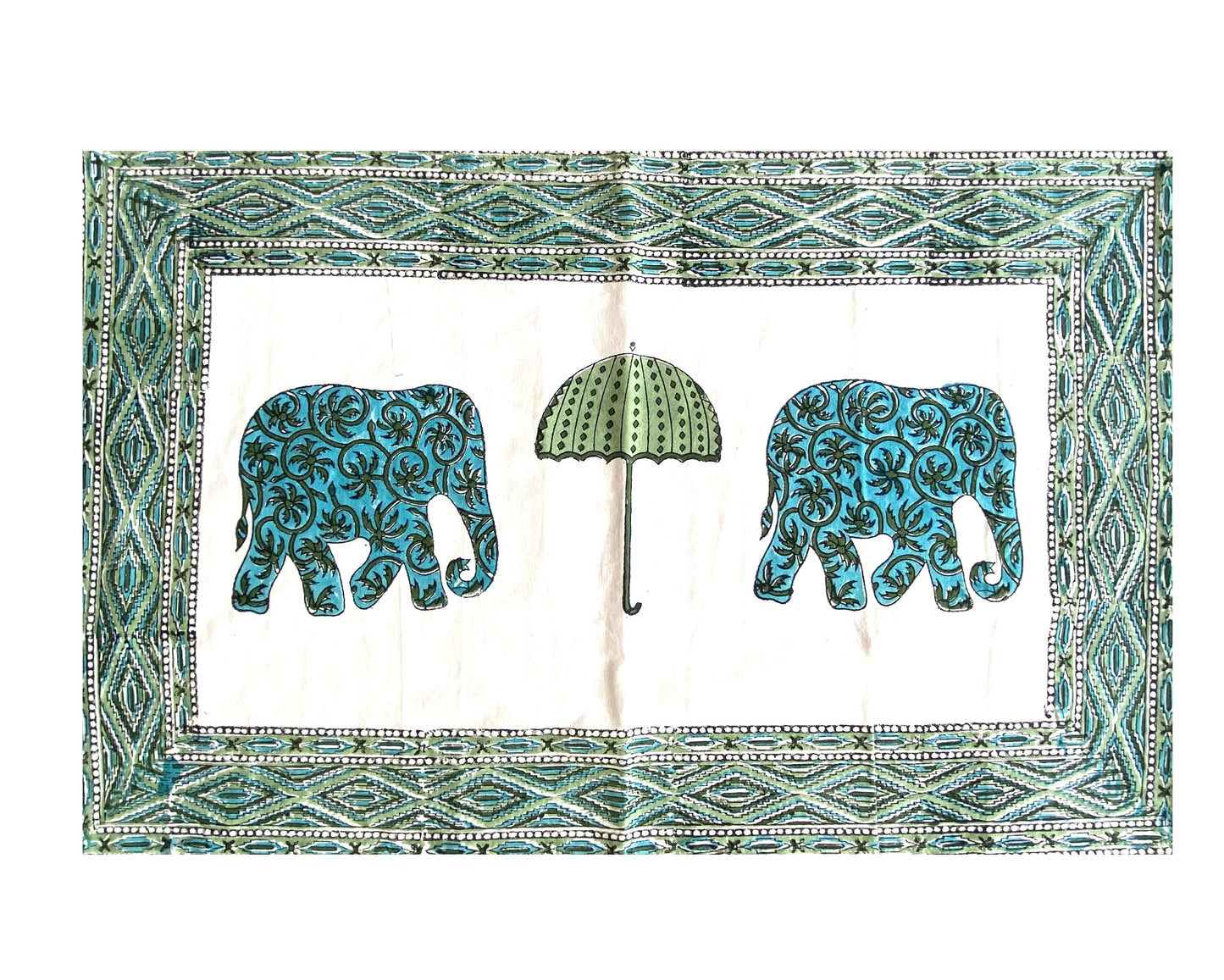 Hand Blockprinted Cotton Double Bedsheet With Pillow Covers