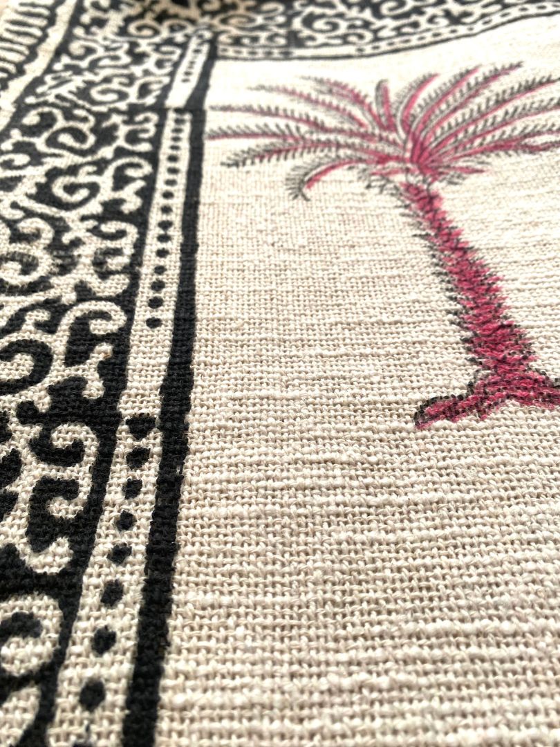Cotton Sofa Throws-Palm Tree Design