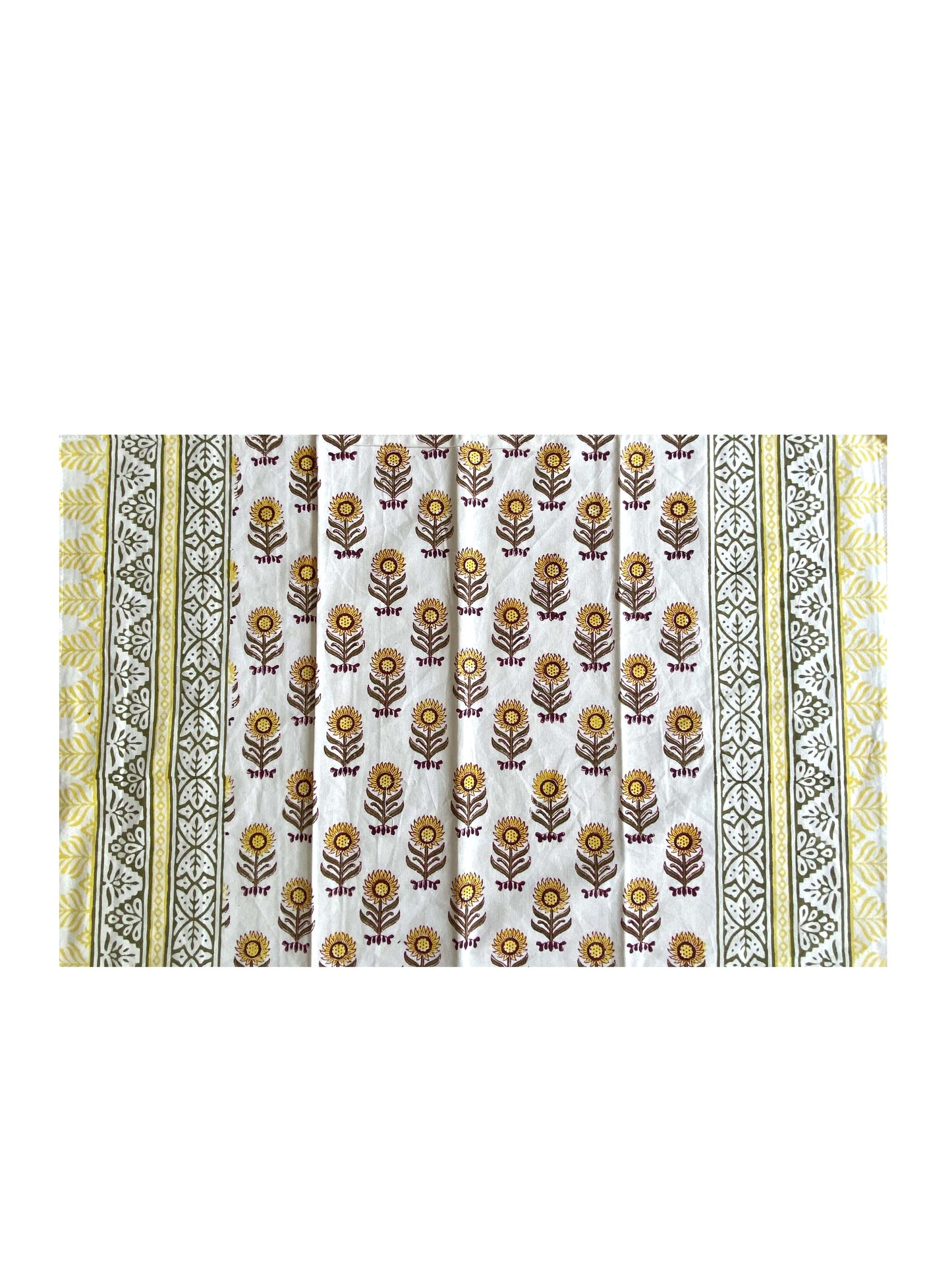 Hand Blockprinted Cotton Double Bedsheet With Pillow Covers