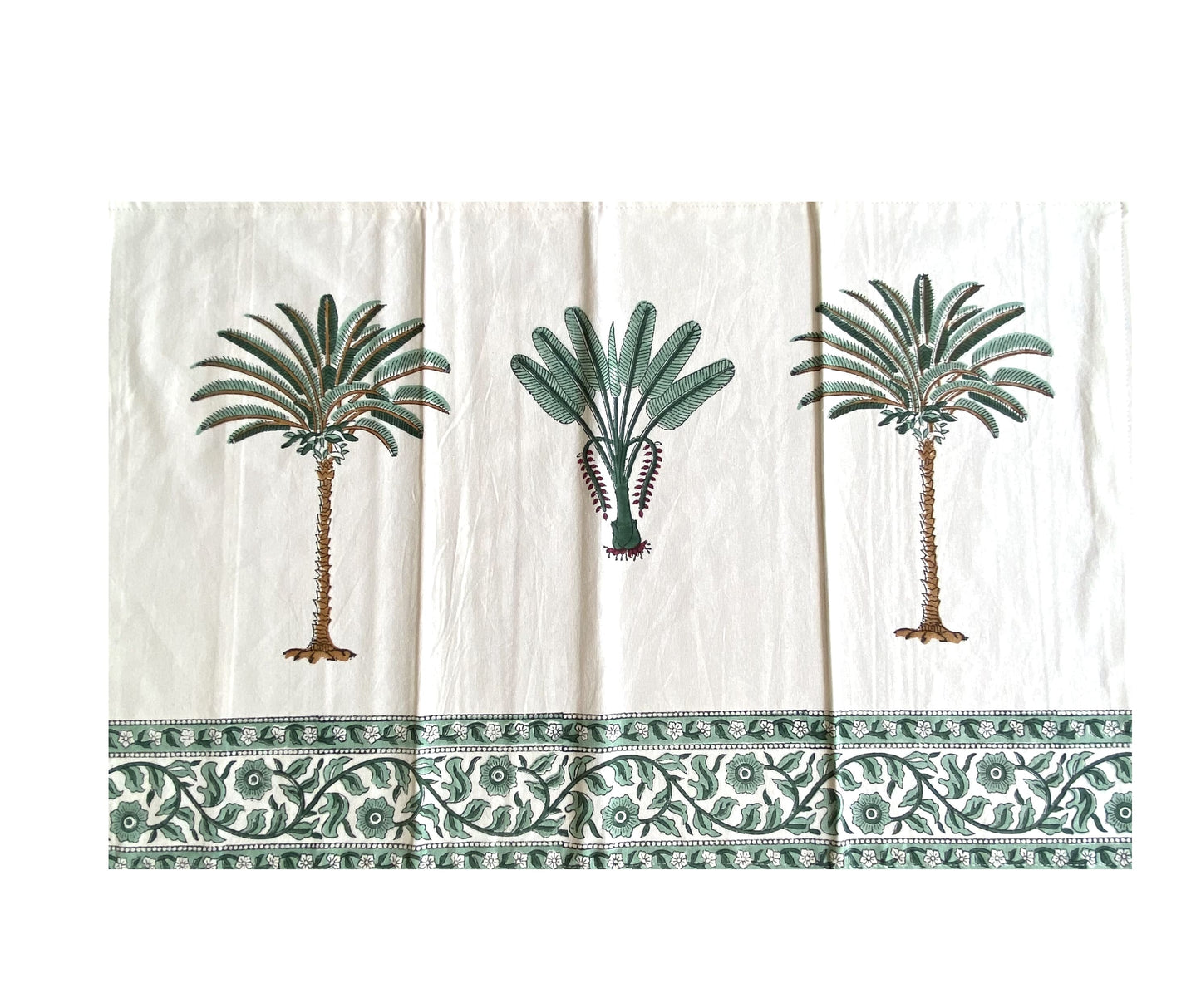 Hand Blockprinted Cotton Double Bedsheet With Pillow Covers