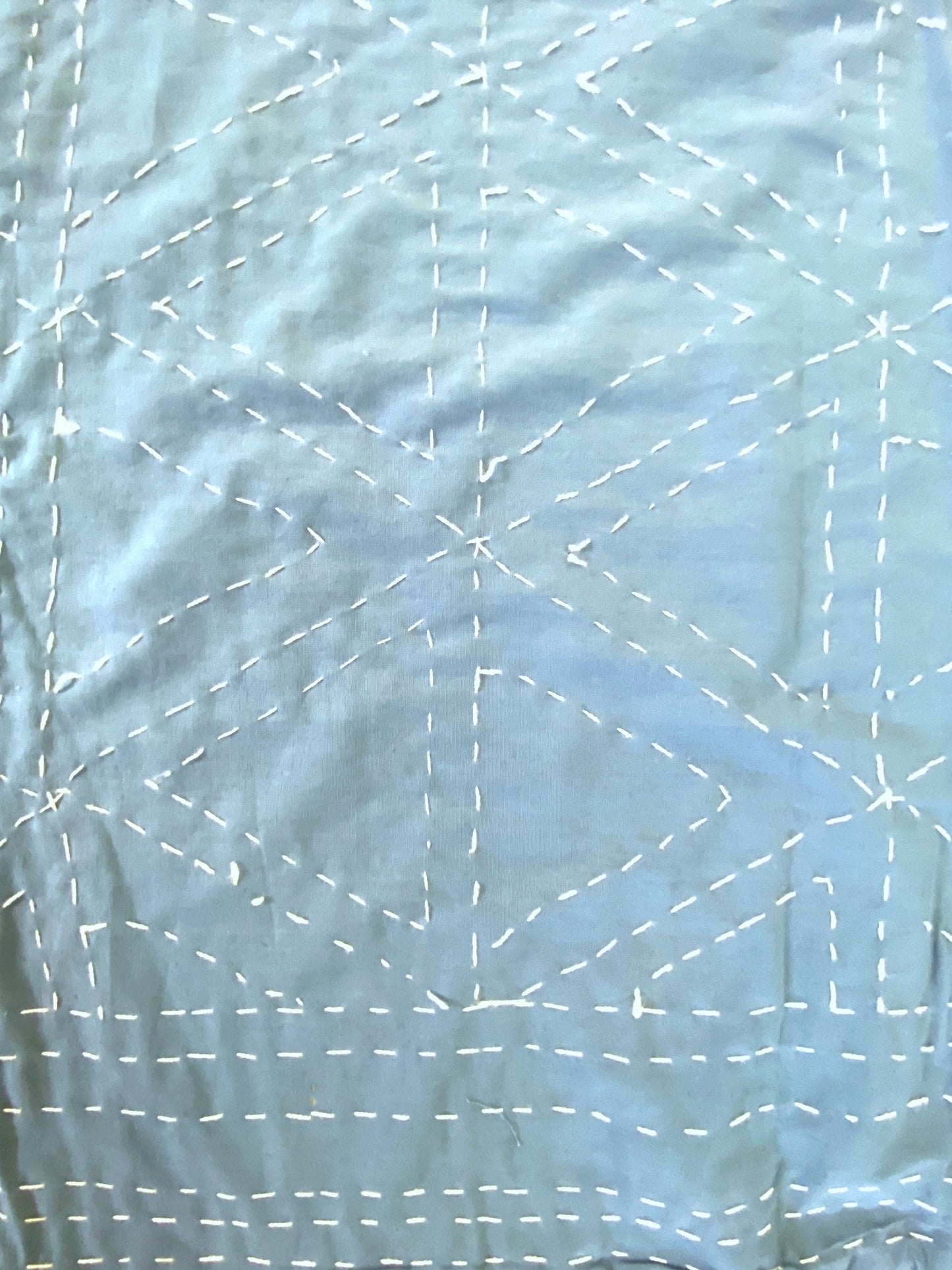 Hand made Kantha Blockprinted Cotton Bedcover