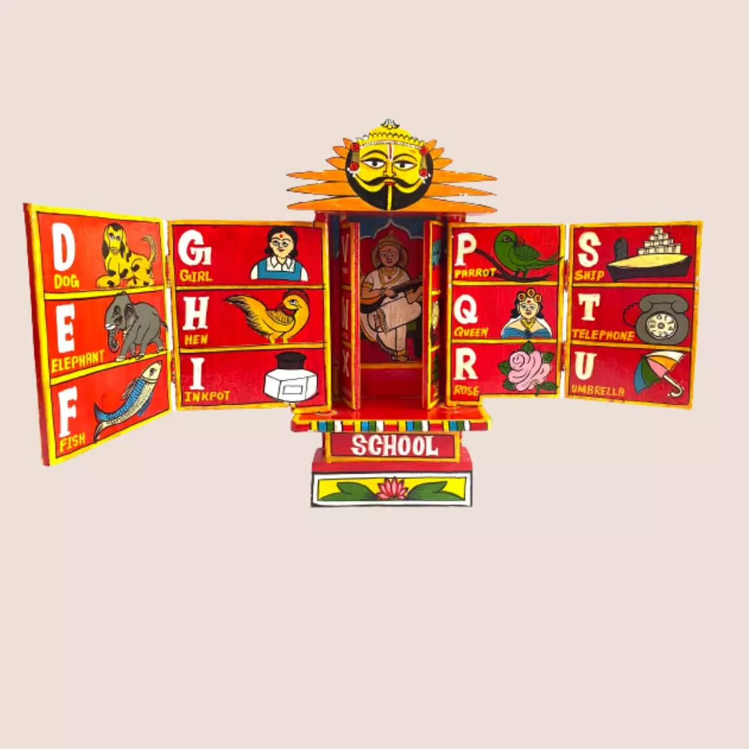 Rajasthani Kaavad Art| Medium | School |Orange Color