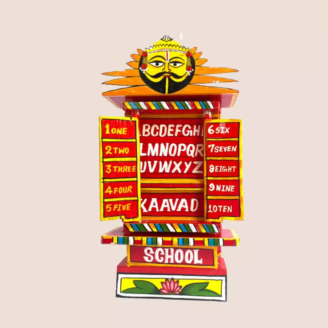 Rajasthani Kaavad Art| Medium | School |Orange Color