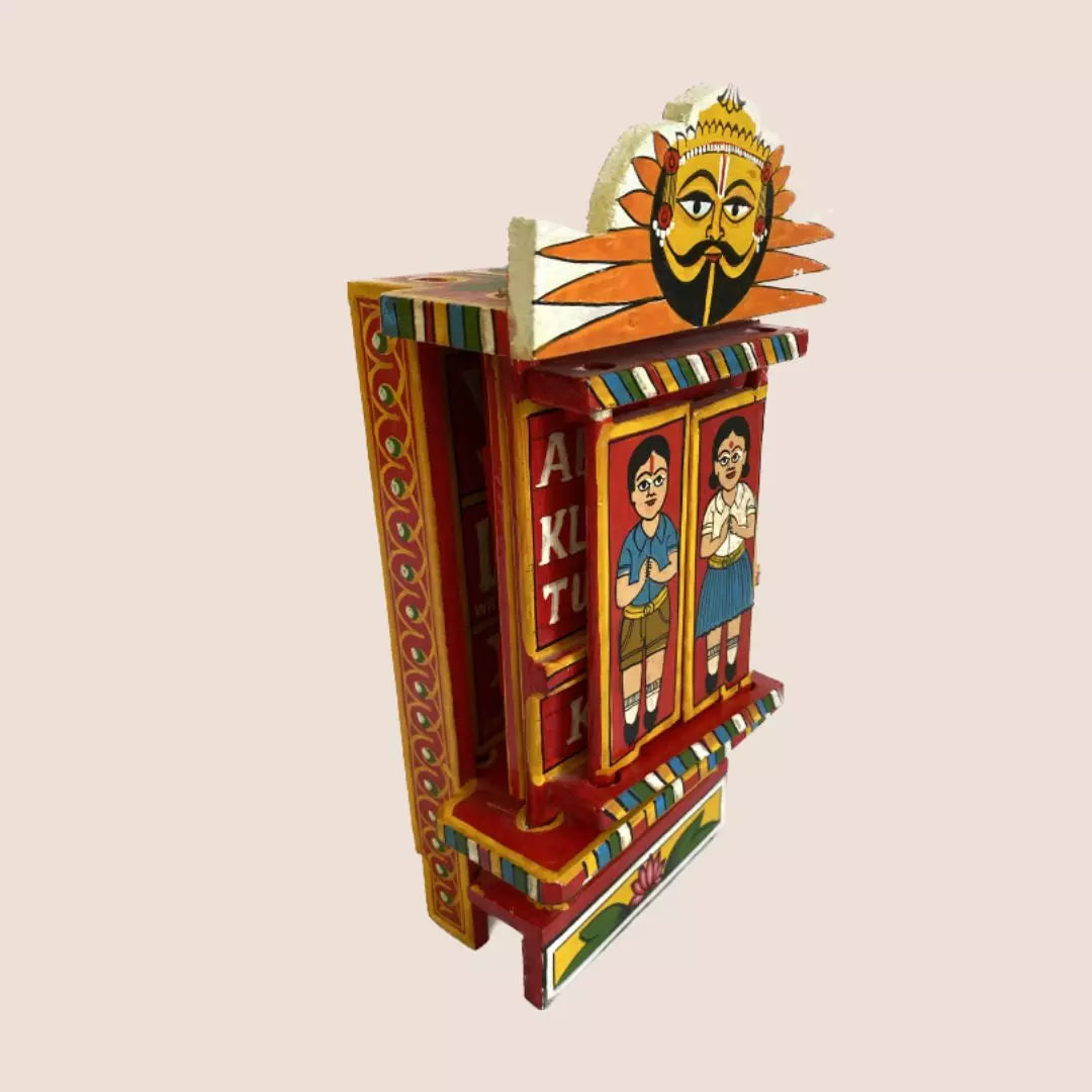 Rajasthani Kaavad Art| Medium | School |Orange Color