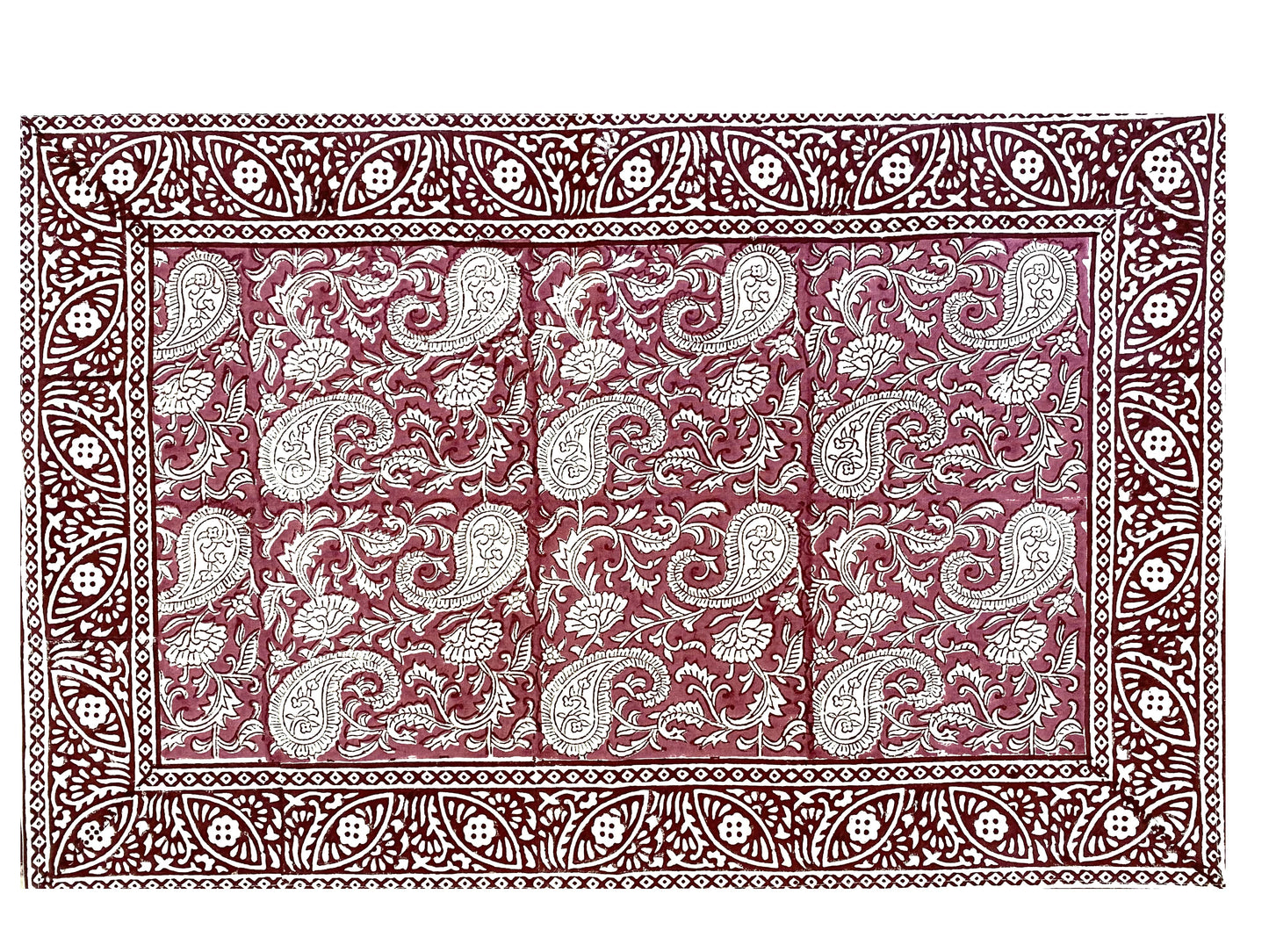 Hand Blockprinted Cotton Double Bedsheet With Pillow Covers