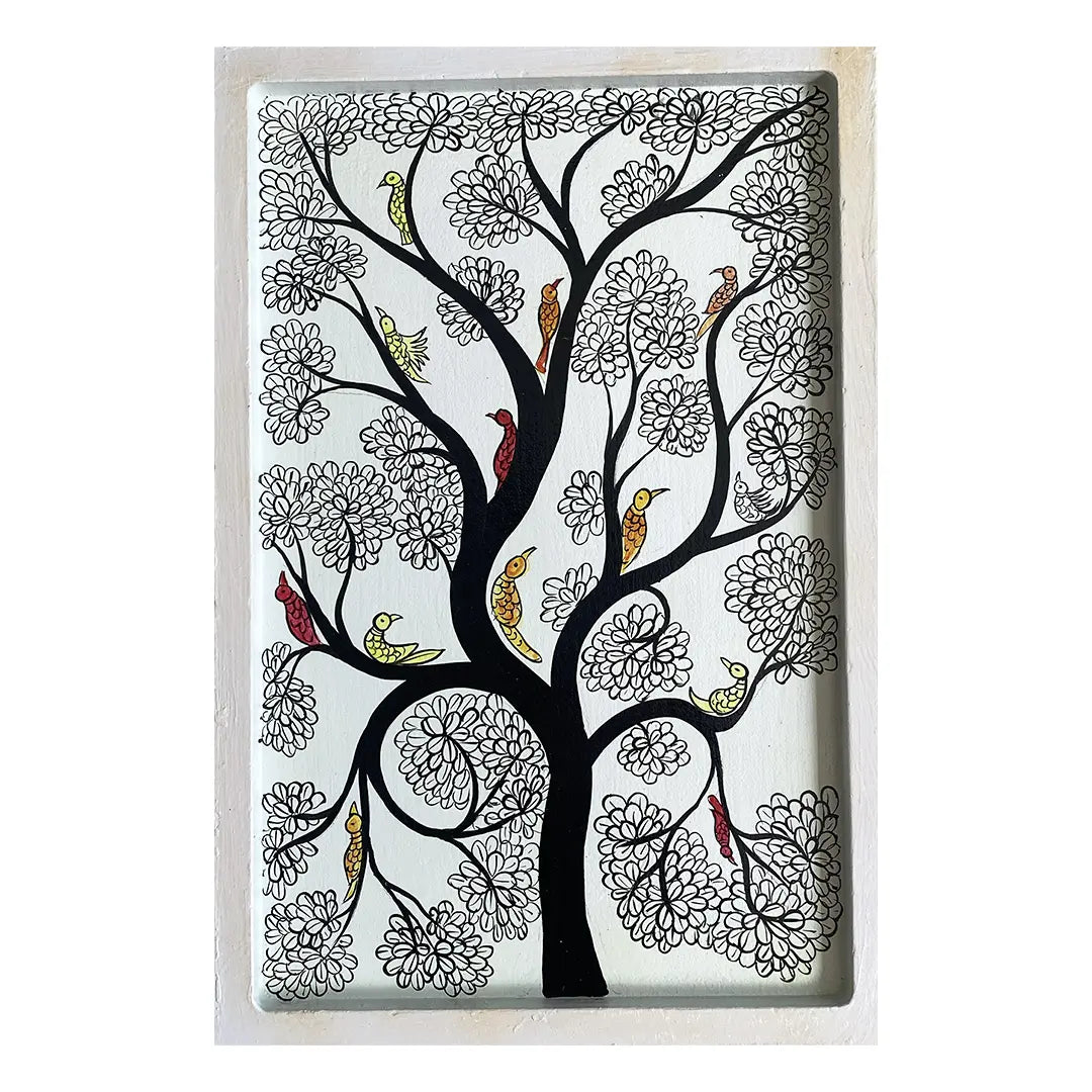 Handpainted Wooden Wall Plate - Tray - Tree of Life