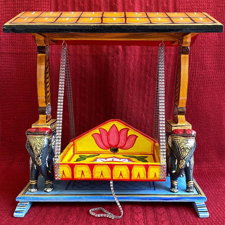 Handpainted wooden Jhoola from Bassi Chittorgarh