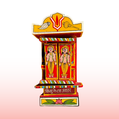 Rajasthani Kaavad Art | 11 inches | Red Colour | Dashavtaar