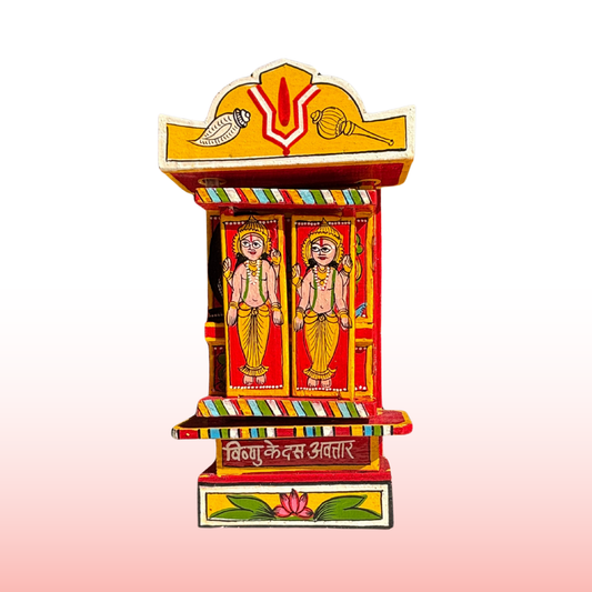 Rajasthani Kaavad Art | 11 inches | Red Colour | Dashavtaar