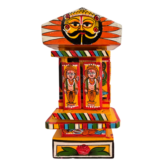Rajasthani Kaavad Art| Ram Krishna Leela | 7 inches |Yellow Color