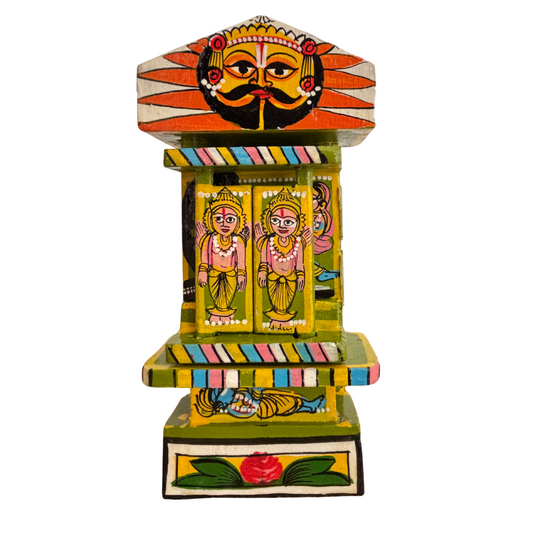 Rajasthani Kaavad Art| Ram Krishna Leela | 7 inches |Green Colour