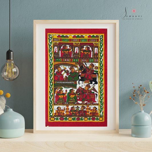 Phad Painting from Rajasthan | Handpainted | Natural Colors | 20 x 12 inch