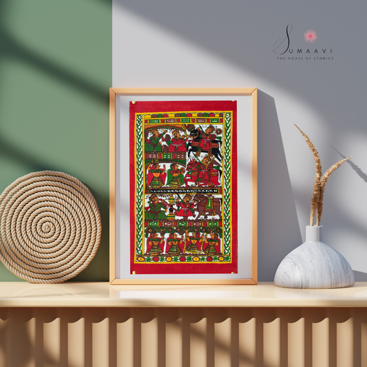 Phad Painting from Rajasthan | Handpainted | Natural Colors | 20 x 12 inch