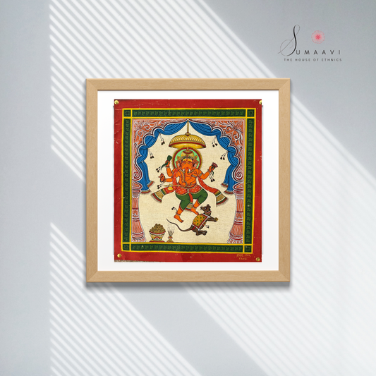 Phad Painting from Rajasthan | Handpainted | Natural Colors | 15 x 14 inch