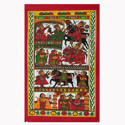 Phad Painting from Rajasthan | Handpainted | Natural Colors | 20 x 12 inch