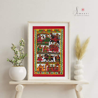 Phad Painting from Rajasthan | Handpainted | Natural Colors | 20 x 12 inch