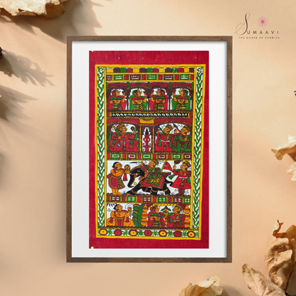 Phad Painting from Rajasthan | Handpainted | Natural Colors | 20 x 12 inch