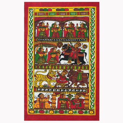 Phad Painting from Rajasthan | Handpainted | Natural Colors | 20 x 12 inch