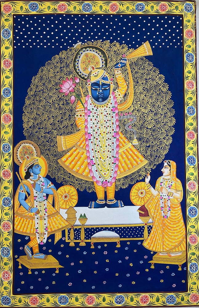 Rajasthani Pichwai Painting Shrinathji Nathdwara Large 2x3 feet