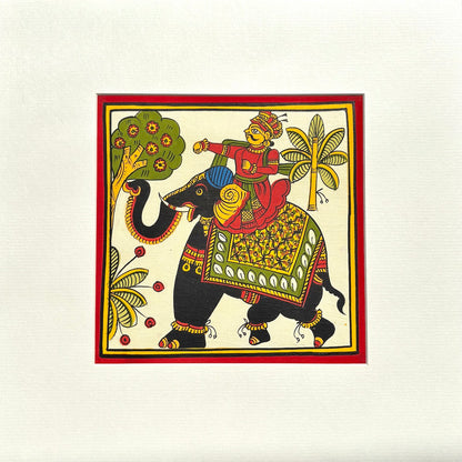 Phad Painting from Rajasthan | Handpainted | Natural Colors | Multicolour | 5.5 x 5.5 inch