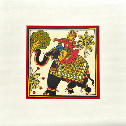 Phad Painting from Rajasthan | Handpainted | Natural Colors | Multicolour | 5.5 x 5.5 inch