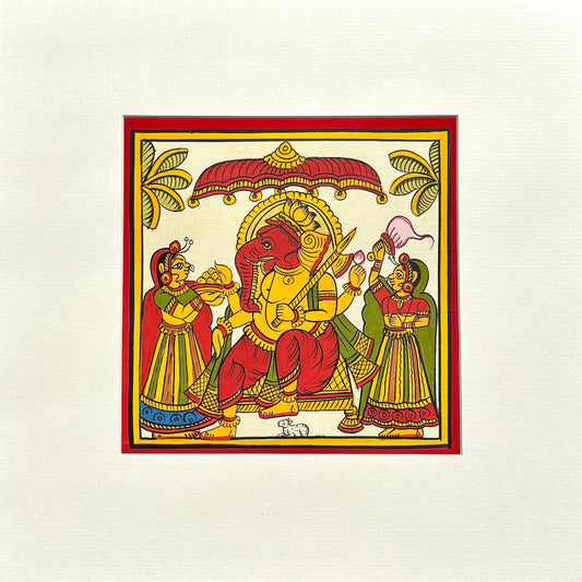 Phad Painting from Rajasthan | Handpainted | Natural Colors | Multicolour | 5.5 x 5.5 inch