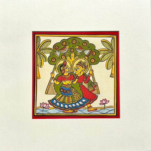 Phad Painting from Rajasthan | Handpainted | Natural Colors | Multicolour | 5.5 x 5.5 inch