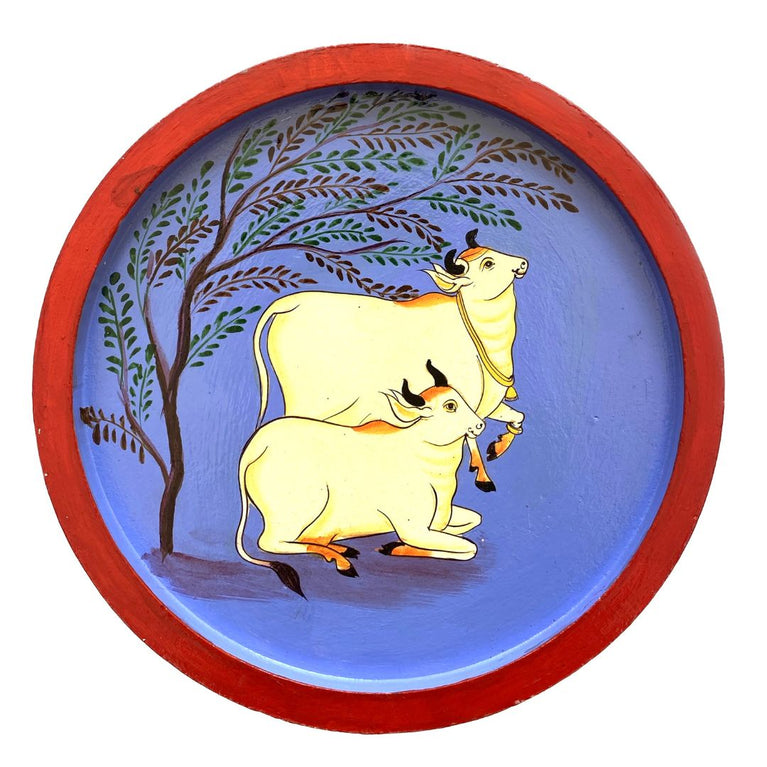 Kamdhenu Hand Painted Wall Plate