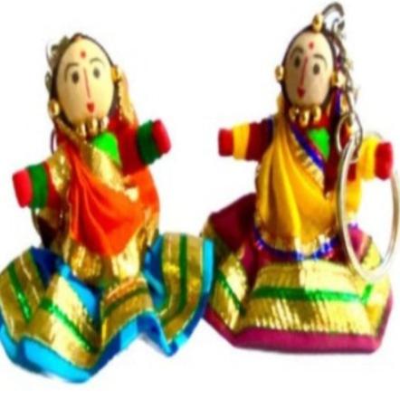 Jaipuri Puppet Keychain - Set of 2