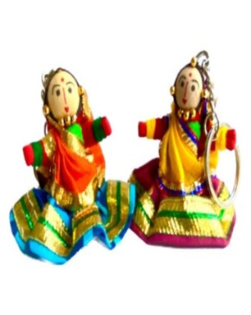 Jaipuri Puppet Keychain - Set of 2