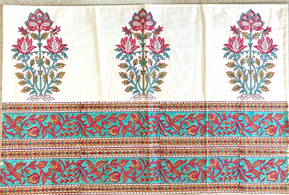 Hand Blockprinted Cotton Double Bedsheet With Pillow Covers