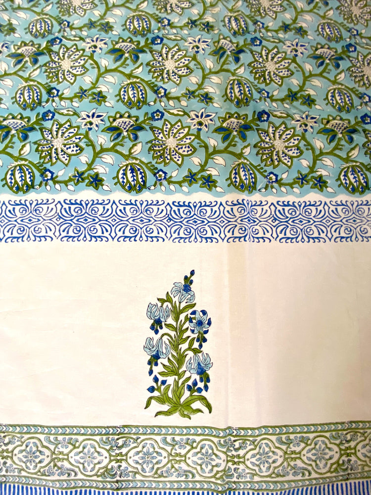 Hand Blockprinted Cotton Double Bedsheet With Pillow Covers