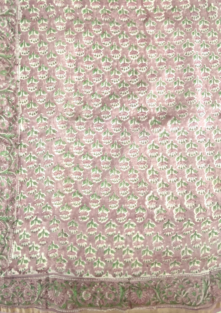 Hand Blockprinted Chanderi Silk Saree