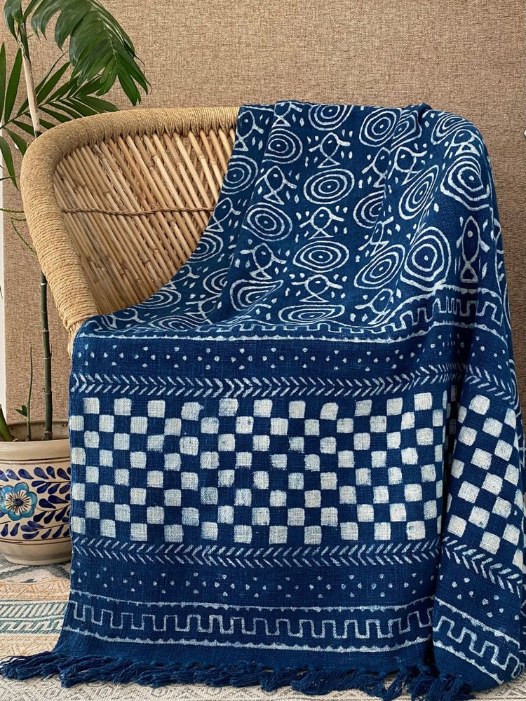 Block printed Cotton Sofa Throws