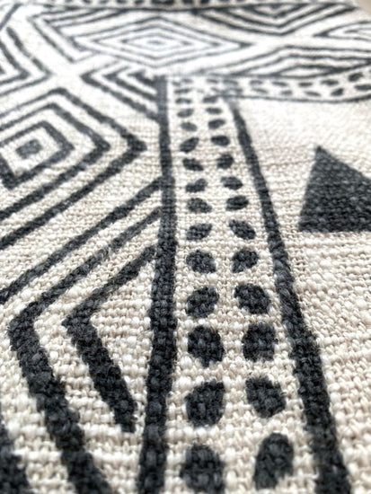 Block printed Sofa Throws-Triangle pattern