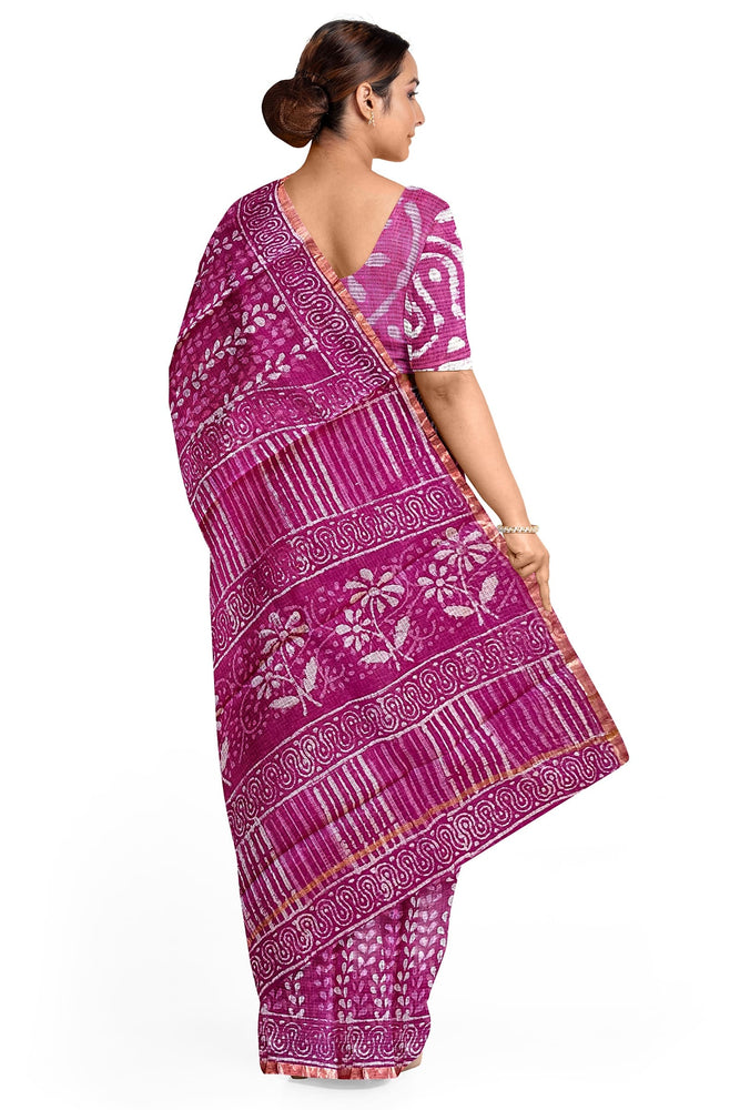 Hand Blockprinted Kota Doriya Saree