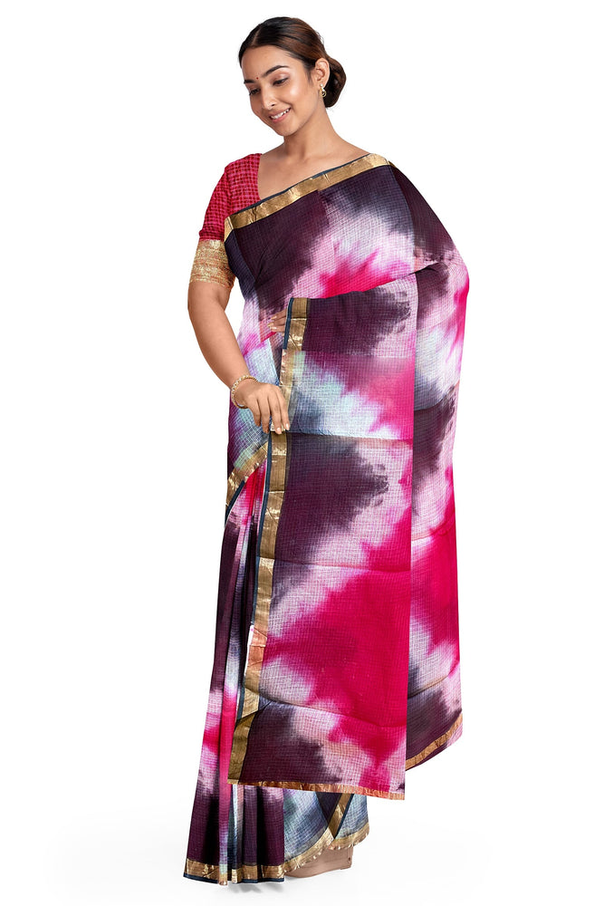 Hand Blockprinted Kota Doriya Saree