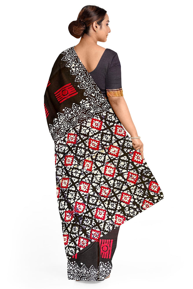 Hand Blockprinted Chanderi Silk Saree